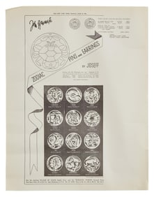 Zodiac | 1940s Sterling Silver "Aries" Brooch and Mold by Joseff