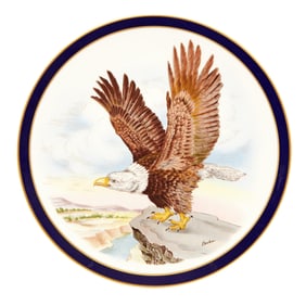 Ronald Reagan | 1981 Collectors Plate Titled "The American Eagle Inaugural" by Boehm