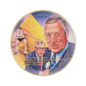 John Wooden | 1989 Collectors Plate Titled "They Call Him Coach" by Gartlan USA, Inc.