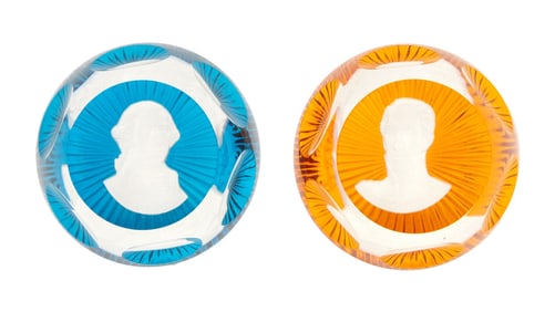 George Washington, et al. | 1977 Crystal Paperweights by Baccarat and The Franklin Mint