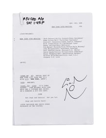 Lin-Manuel Miranda | 2025 Signed Working Scripts from the "Saturday Night Live 50th Anniversary
