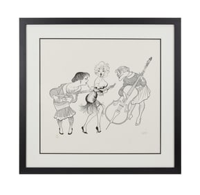 Marilyn Monroe | Circa 1990s Signed Limited Edition Print by Hirschfeld from "Some Like It Hot"