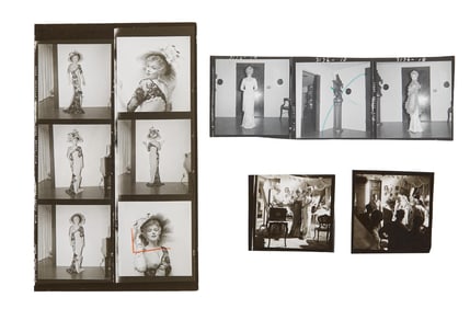 Marilyn Monroe | 1957 Rare Black and White Contact Sheet Photographs by Milton H. Greene from "The