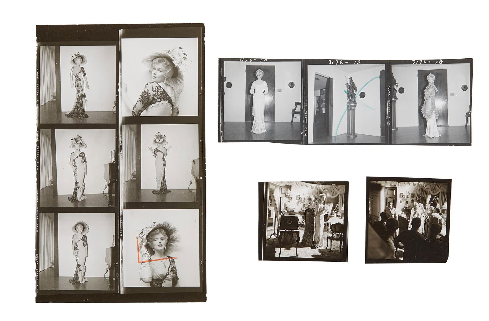 Marilyn Monroe | 1957 Rare Black and White Contact Sheet Photographs by Milton H. Greene from "The (1 of 1)