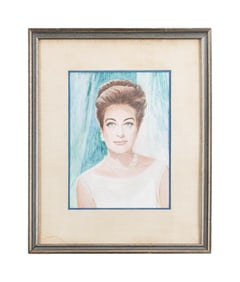 Joan Crawford | 1970 Fan Art Painting Owned by Crawford