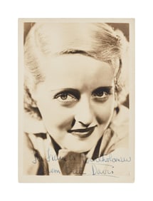Bette Davis | 1930s Signed Sepia Photograph