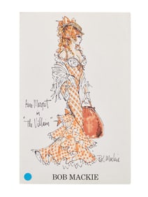 Ann-Margret | 1979 Bob Mackie Orange Costume Design Illustration for "The Villain"