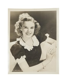 Judy Garland | 1939 Black and White Head Shot Photograph from "Ziegfeld Girl"
