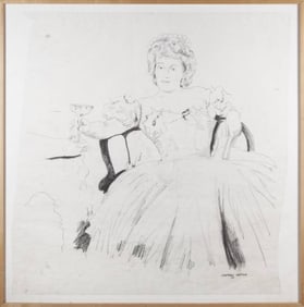Ona Munson | 1989 Huge Sketch Related to "Gone With The Wind"