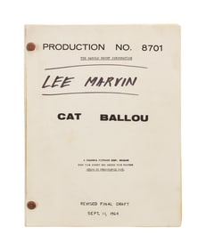 Lee Marvin | 1964 Signed "Cat Ballou" Script