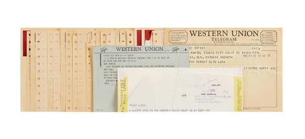 Lee Marvin | 1966 "Cat Ballou" Congrats Telegrams from Celebrity Friends