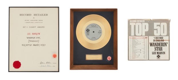 Lee Marvin | 1970 Gold Record for "Wanderin' Star" from "Paint Your Wagon" with UK Chart Certificate