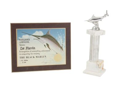 Lee Marvin | 1964 Black Marlin Plaque and Trophy