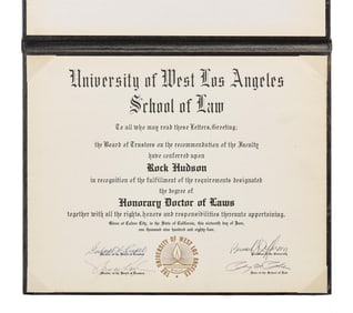 Rock Hudson | 1984 Honorary Degree