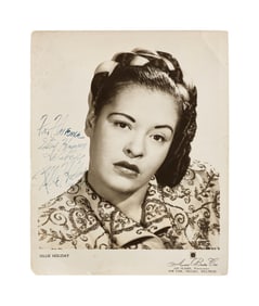 Billie Holiday | Circa 1940 Signed Black and White Photograph