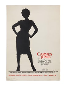 Dorothy Dandridge | "Carmen Jones" Linen-Backed Controversial Cannes Premiere Poster