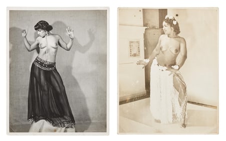 Flo Allen | Circa 1930s Topless Black and White Photographs