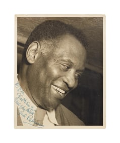 Paul Robeson | Circa 1940s Signed Black and White Photograph