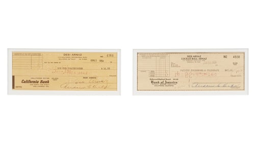 Lucille Ball & Desi Arnaz | 1950s Signed Checks
