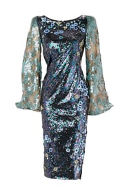 Dame Joan Collins | 2000s Photo and Event-Worn Erdem Hand-Beaded Cocktail Dress