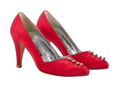 Donna Mills | Andre Phister, Neiman Marcus Red Pumps Worn in "Knots Landing" Publicity Shoot with