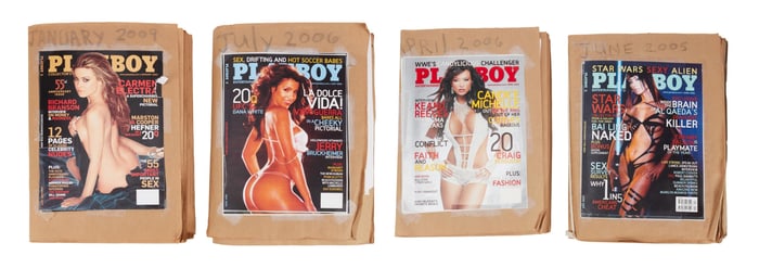 Playboy | Four Original Playboy Magazine Issue Mock-Ups (aka Brown Books) (D)
