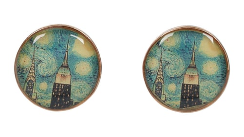 Richard Chamberlain | Costume Painted Crystal Cuff Links