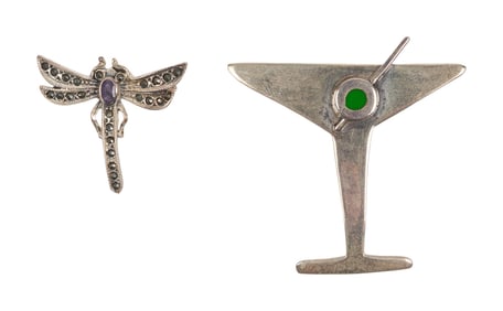 Richard Chamberlain | Pair of Sterling Silver Brooches