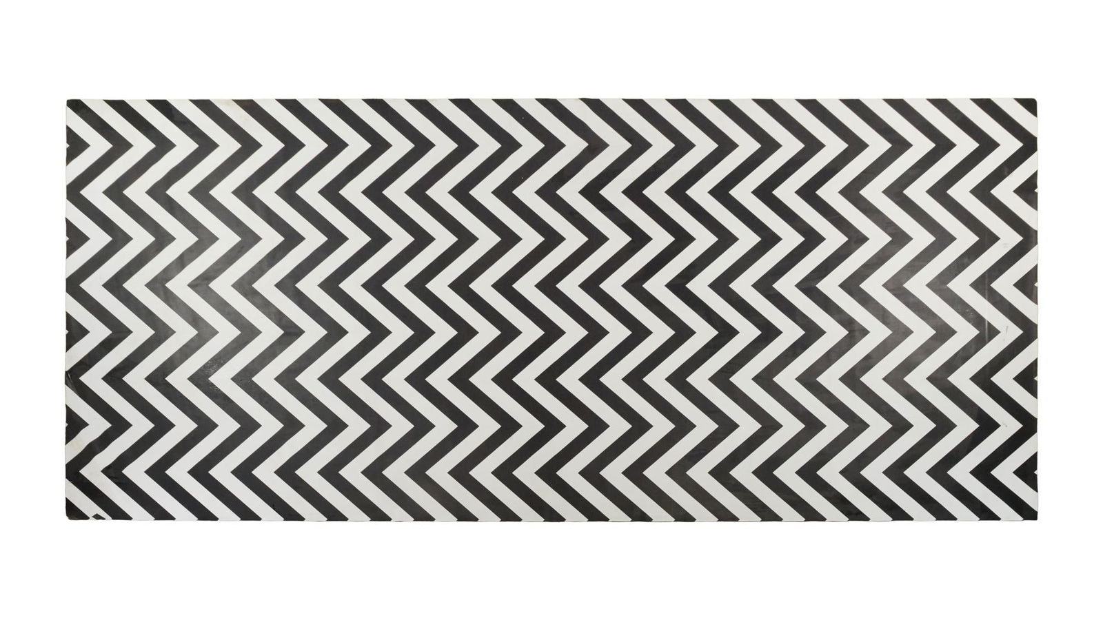 Twin Peaks | Original "Black Lodge" Floor Panel (B): A long roll of black-and-white zig-zag linoleum flooring used as part of the iconic floor of the sinister and otherworldly Black Lodge in David Lynch and Mark Frost's groundbreaking tele
