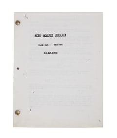 David Lynch | "One Saliva Bubble" - First Draft of Unproduced Screenplay by Lynch and Mark Frost