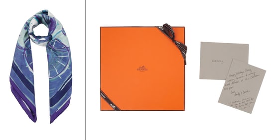 David Lynch | Gifted Hermes Scarf with Note