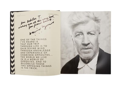 David Lynch | Signed "Between Two Worlds" Book with Postcards