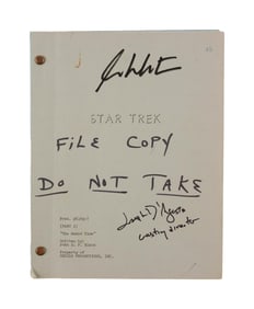 Star Trek: The Original Series | "The Naked Time" William Shatner and Joe D'Agosta Signed Rainbow