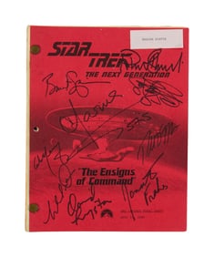 Star Trek: The Next Generation | Marina Sirtis' "The Ensigns of Command" Cast-Signed Script