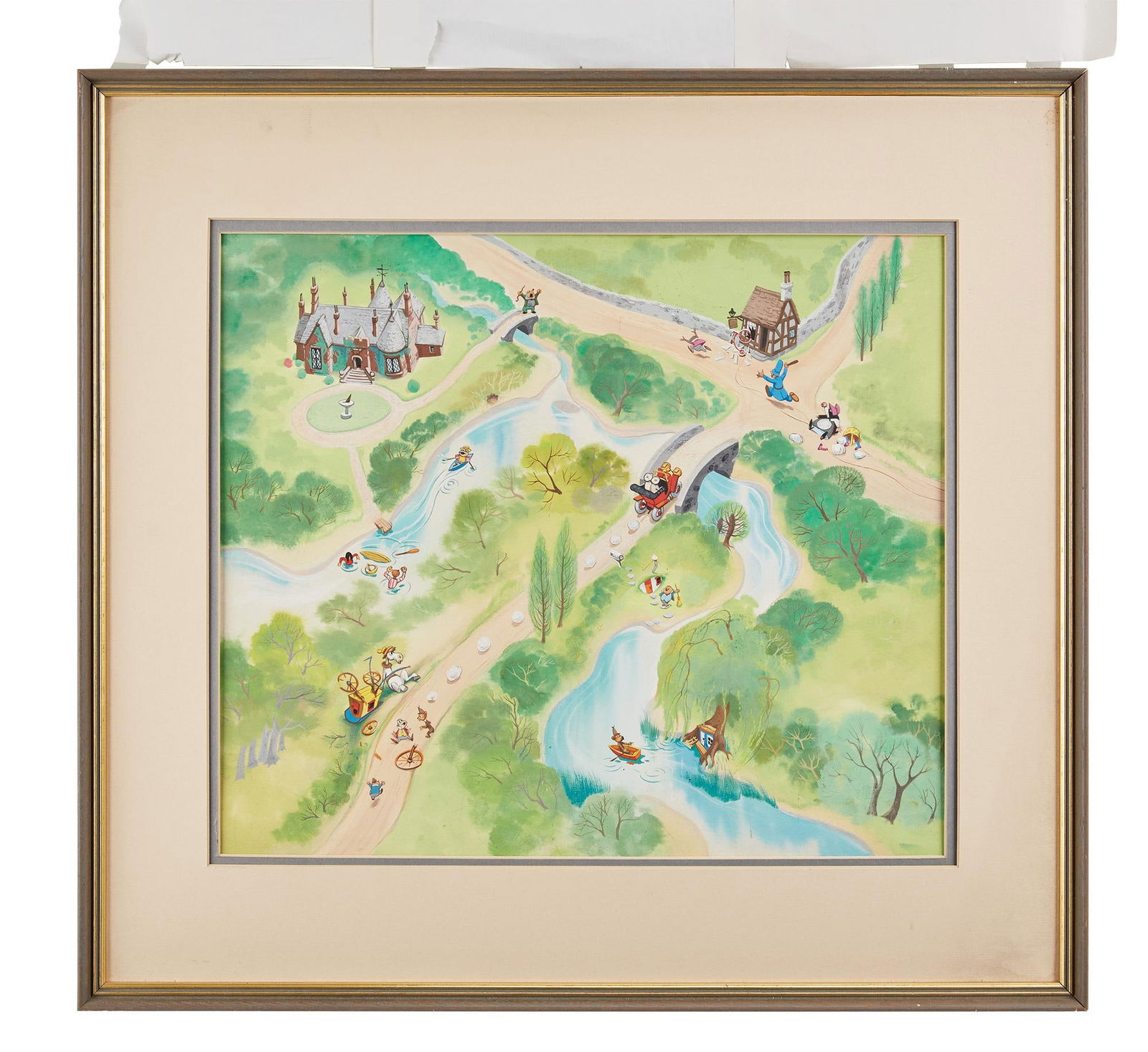 Disney | Walt Disney's "The Adventures of Mr. Toad" Golden Book Frontispiece Artwork (1 of 3)