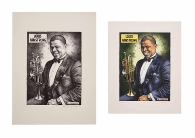 Crumb | Robert Crumb Signed Louis Armstrong Serigraphs