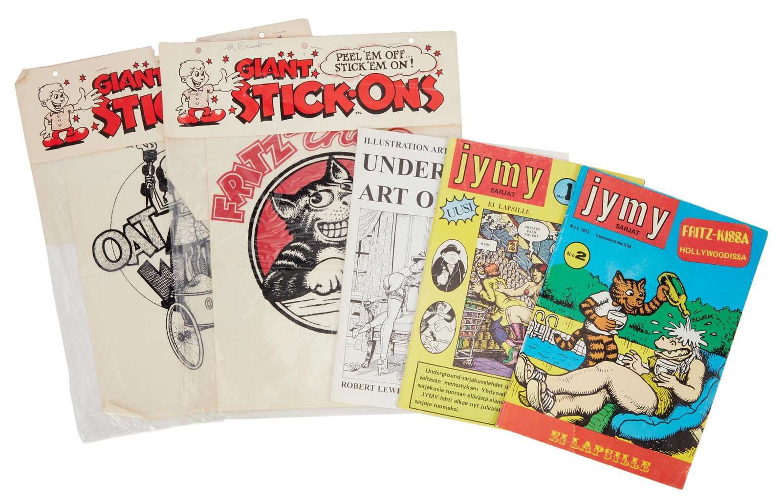 Crumb | Robert Crumb Signed "Fritz the Cat" Giant Stick-On with More (1 of 4)