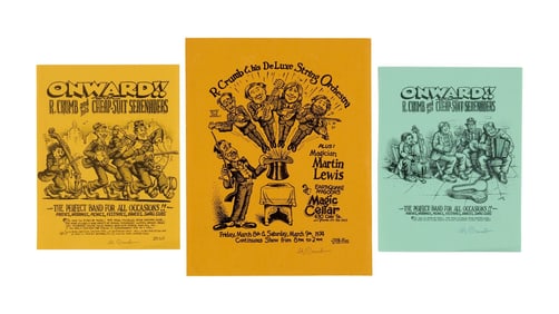 Crumb | Robert Crumb Signed "Cheap Suit Serenaders" Flyers