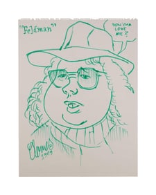 Ghost World | Daniel Clowes Original Drawing of "Feldman, the Wheel Chair Guy"