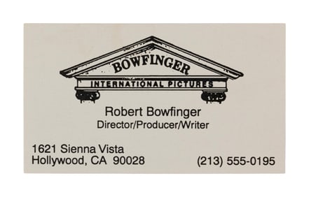 Bowfinger | Robert Bowfinger (Steve Martin) Business Card Prop