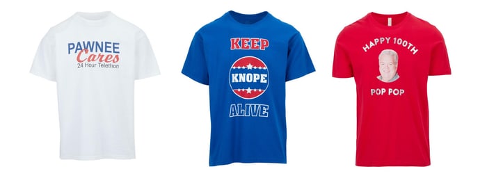 Parks and Recreation | Three Screen-Used T-Shirts