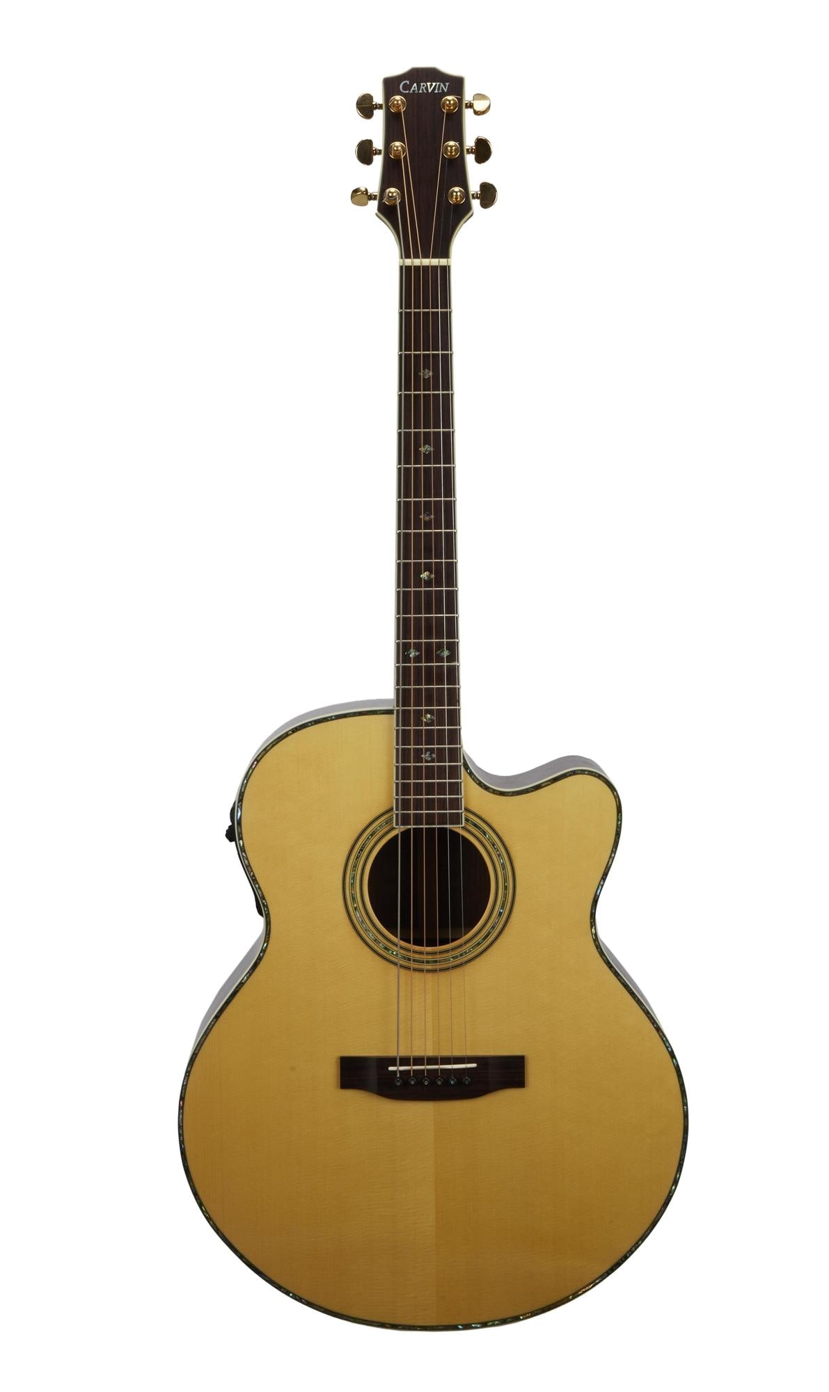 Joe Walsh | Carvin Cobalt 980 Acoustic Guitar, Natural: A Carvin Cobalt 980 acoustic guitar, serial #A018066, in natural. A 25.4 inch scale length mahogany neck with a bound, 20 fret rosewood fretboard with abalone diamond inlays, a rosewood headstoc