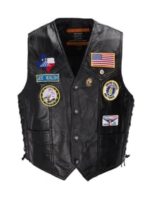 Joe Walsh | Personalized Patch Leather Biker Vest