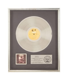 Joe Walsh I RIAA "Platinum" Sales Award for "Urban Cowboy"