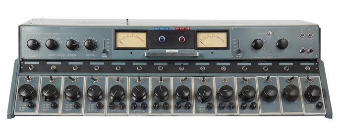 Joe Walsh | 1950s General Electric 4BC31T1 RLC-A 14 Pot Mono Broadcast Mixing Console