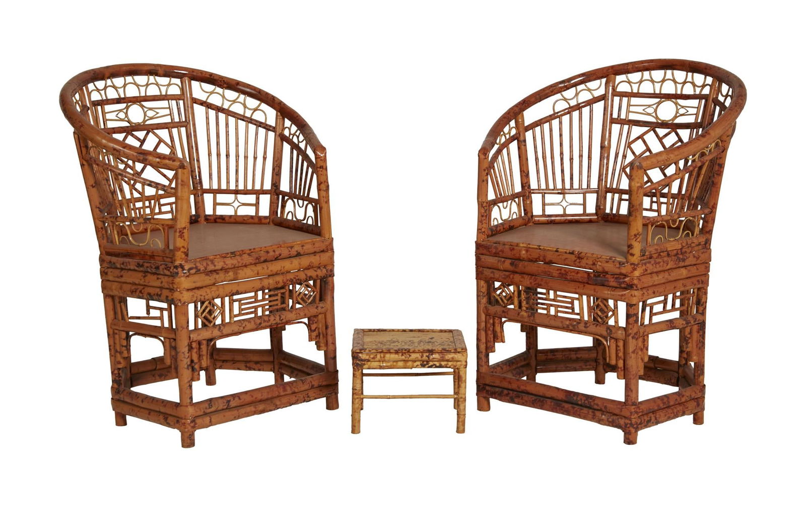 Joe Walsh I Pair of Brighton Pavilion Style Bamboo Chairs and Footstool (1 of 5)