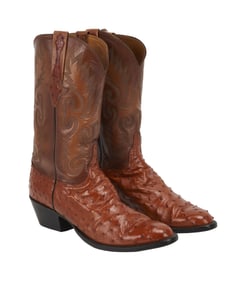 Joe Walsh | Lucchese Ostrich Leather Cowboy Boots
