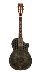 Joe Walsh | Republic Guitars Highway 61 Resonator Guitar, Brass Rust With Photo