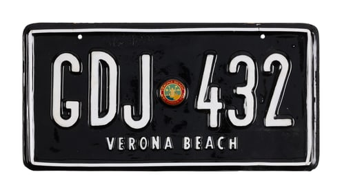 Romeo + Juliet | Verona Beach License Plate Prop