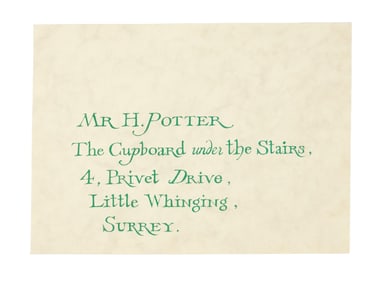 Harry Potter and the Sorcerer's Stone | Hogwarts Invitation Envelope Prop